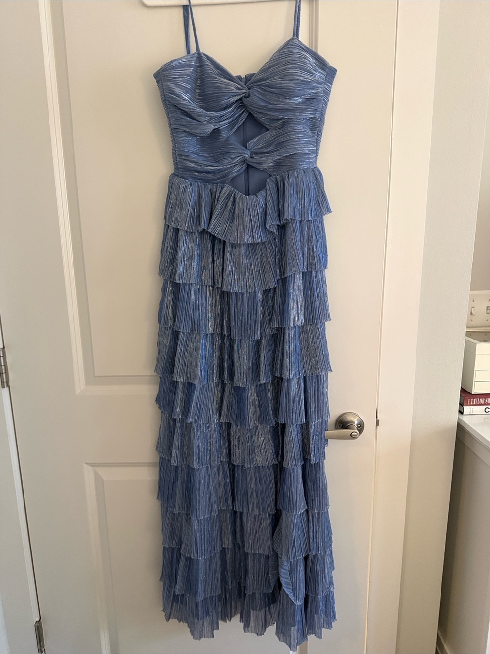 Gianni Bini Lavender Blue Tiered Maxi Dress - Picture 2 of 4